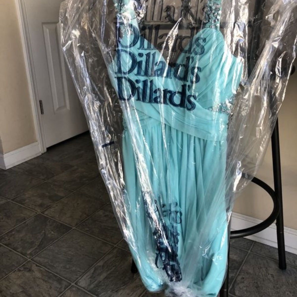 Sky blue graduation dress